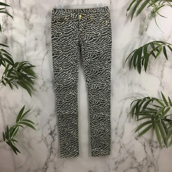 Tory Burch Animal Print Super Skinny Jeans - Picture 3 of 9